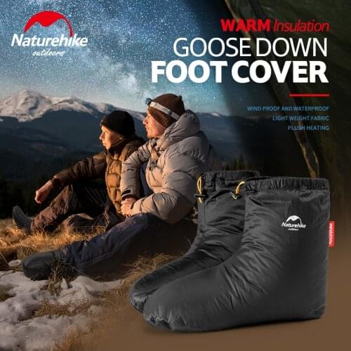 Naturehik Sleeping Bag Accessories Men Women Duck Down Slippers Camping Soft Sock Unisex Indoor/Warm Long Journey Lightweight