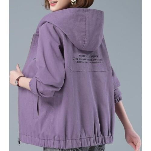 Spring Womens Trench Coat New Hooded Short Outerwear Loose Plus Size 5XL With Lining Khaki Female Windbreaker Autumn Thin Coats