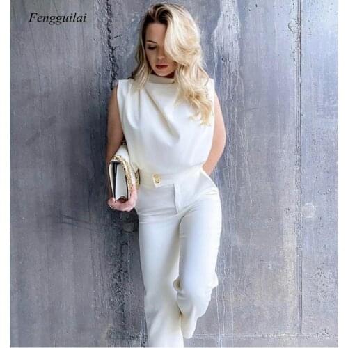 Womens 2021 Summer New Sleeveless Stand Collar Shirt Womens Solid Color Causal Office Street Top