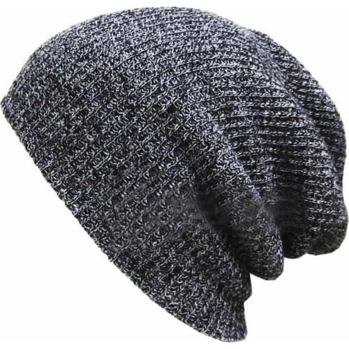 Unisex Knit Baggy Beanie Winter Hat Outdoor Skiing Slouchy Chic Knitted Cap Hip-hop Snap Slouch Skullies Bonnet beanie Hat Gorro