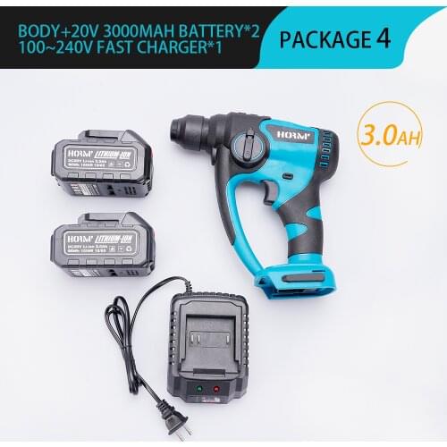 18V Brushless Cordless Rotary Hammer Rechargeable Drill Electric Demolition Hammer Power Impact Drill Adapted To Makita Battery