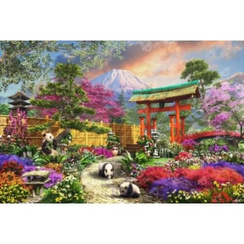5D DIY diamond painting Mount Fuji, Giant Panda Full Drill Embroidery Cross Stitch Mosaic Craft Kits Home Decor Christmas Gifts