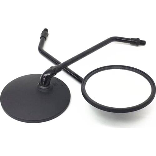 2x Black 4" Round Motorcycle Mirrors 10MM Rearview Side Mirrors For Harley Cruiser Chopper Cafe Racer Old School Dirt bike