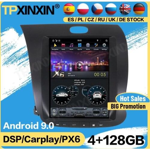 Carplay Tesla 128G Radio 2 Din Stereo Screen Control Android For KIA K3 2007 2008 2009 2010 2011 2012 GPS Player Audio Head Unit