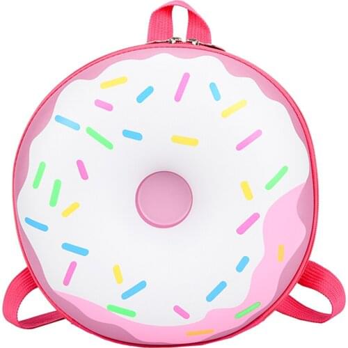Children Two-way Zipper Casual Backpack Baby Cartoon Wear-resistant Backpack Unisex Waterproof Round Nursery School Bags
