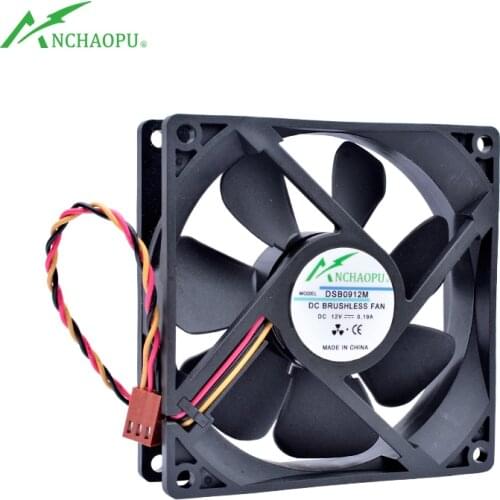 DSB0912M 92mm fan 92x92x25mm DC12V 0.19A 3 lines Cooling fan suitable for computer case CPU power supply