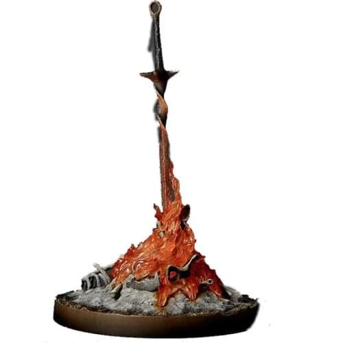 Dark Souls 3 Bonfire Figure Glow Sword Glowing Fire 1/6 Scale Collectible Model Toy With Light 23CM