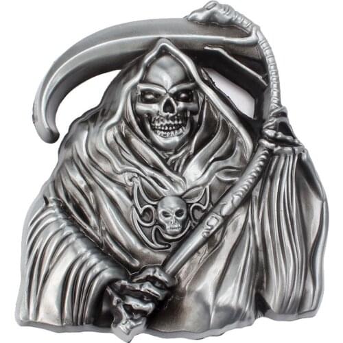 Skull skeleton belt buckle Belt DIY accessories Western cowboy style Smooth belt buckle Punk rock style k37