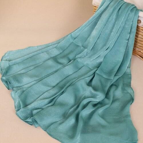 H1127 high quality big size plain silk satin muslim long scarf, womens headwrap,fast delivery,can choose colors