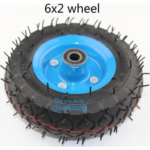 Good quality 6x2 tire tyre rim 6 inch 15cm pneumatic wheel pump wheel trolley cart wheel roller caster wheel caster 6*2