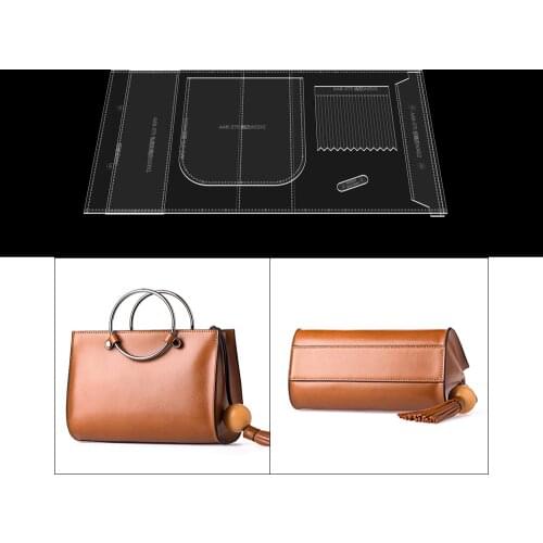 Square bag drawing paper grid DIY leather goods single shoulder crossbody bag acrylic version drawings out of grid pattern templ