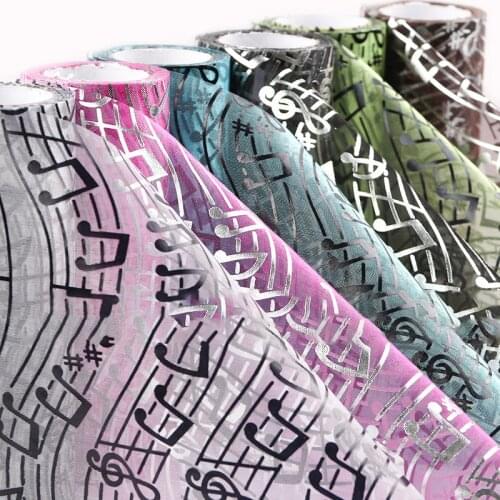 28cm Music Notes Lace Mesh Gauze Tulle Fabric Sewing Supplies Dress DIY Needlework Garment Curtains Accessories