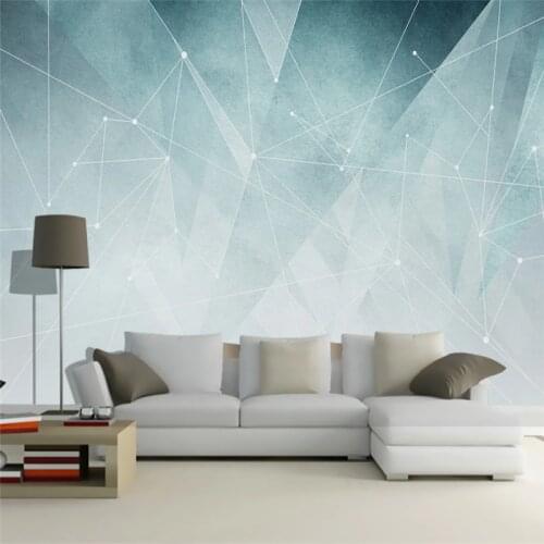 Custom Mural Wallpaper Modern minimalist abstract geometric line sofa Background Wall Painting