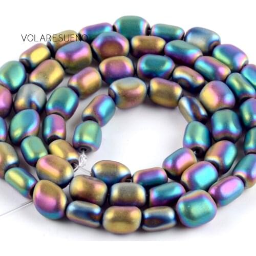 Natural Matte Irregular Multicolor Hematite Stone Round Loose Beads For Jewelry Making 5-8mm Spacer Beads Fit Diy Bracelet 15