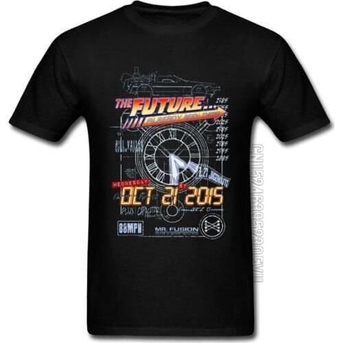 Back To The Future Science Movie T-Shirts USA Print Men T Shirt Through Future Car Time Retro Tshirts 3D Man