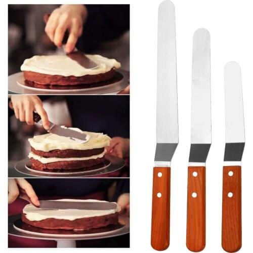 NICEYARD Cake Cream Knife Stainless Steel Fondant Pastry Cake Decor Spatula Kitchen Smoother Butter Spreader Kitchen Tool