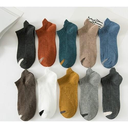 New Mens Socks Fashion Trend Comfortable Ankle Socks Breathable Non-slip Sports And Cotton Boat Socks Shallow Mouth Socks