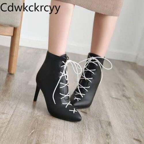 Winter The New fashion Pointed Fine heel Martin boots white Sexy Plus cashmere Keep warm High heel Women boots plush size 34-48