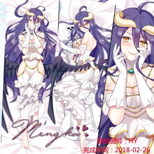 Overlord Albedo Anime Game Dakimakura Hugging Body Pillow Case Otaku Pillow Long Cushion Cover Collectible Sexy Christmas Gifts