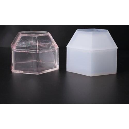 Transparent Silicone Mould necklace lanugo mold Resin Decorative Craft DIY Hexagonal storage box epoxy resin molds for jewelry