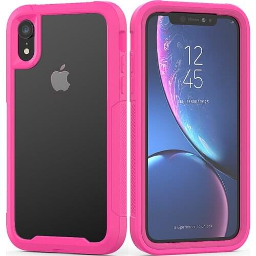 Clear Phone Case For iPhone 12 Pro Max 11 Pro Max X XR XS Max 8 7 6 6S Plus SE Shockproof Transparent Back Cover Colorful TPU&PC