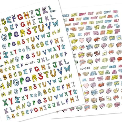 Nail art decoration HC-70 71 lovely cartoon design DIY nail decal stickers tips