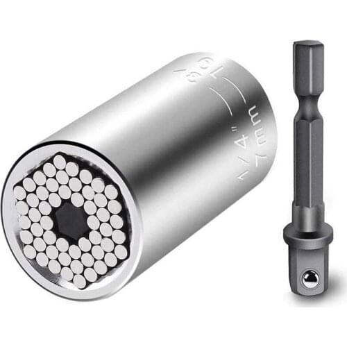 Universal Socket Wrench Set-7-19mm Multi-Function Hand Tools Self-Adjusts Professional Grip Socket Ratchet Wrench