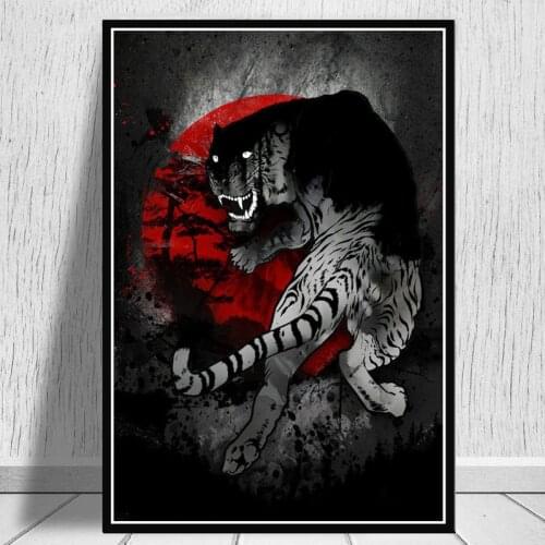 Japanese Ninja Bonsa Bushido Samurai Kanji Ink Design Oil Canvas Painting Posters and Prints Wall Art Pictures Home Decoration