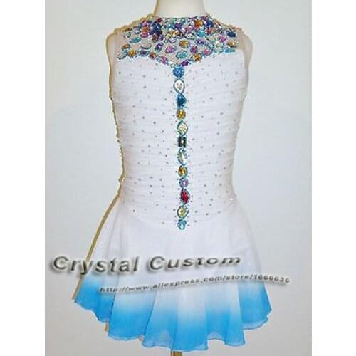 2016 Custom Ice Skating Dresses For Girls New Brand Vogue Figure Skating Competition Dress For Women DR3049