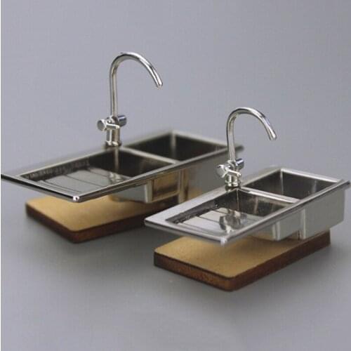 1PCS 1/12 Dollhouse Miniature Mini Bathtub Faucet Simulation Water Tap Model Furniture Toys for Doll House Decoration