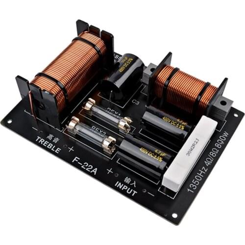 1Pcs 800W 2 Way Audio Speaker Frequency Divider Tweeter Bass Crossover Filter Speaker Amplifier Home Sound Theater