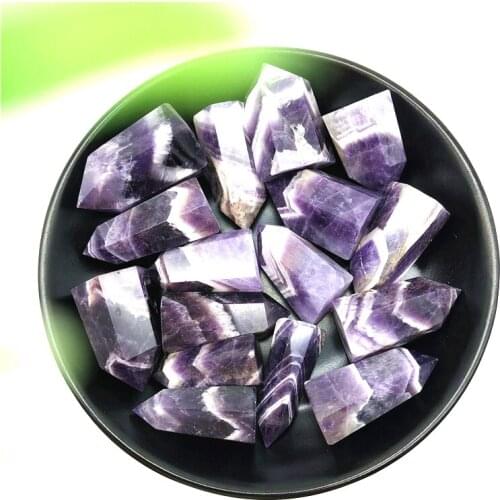 1PC Natural Mini Dream Amethyst Column Hexagonal Prism Quartz Home Decoration For Fengshui Reiki Natural Stones and Minerals