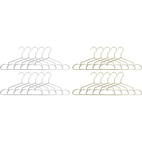 10Pcs Clothes Hangers Aluminium Alloy Coat Hangers Anti-Slip Metal Drying Rack Wardrobe Organizer