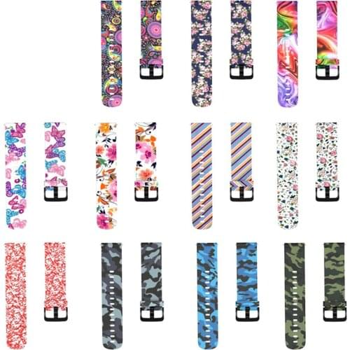 20mm Camouflage Floral Soft Silicone Watch Bracelet Replacement Sport Band Strap For Huami Amazfit Bip Youth Amazfit GTS/GTR