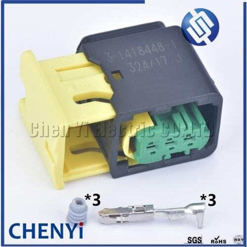 1 set TE 3 pin female Nitrogen Oxygen Sensor Controller auto wire waterproof connector plug 3-1418448-1