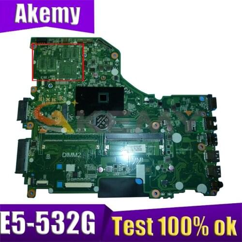 AKEMY NBMYW11002 NB.MYW11.002 Laptop motherboard For acer aspire E5-532 DA0ZRVMB6D0 Mainboard full works