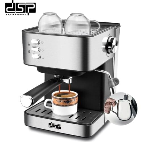 Automatic Italian Type Espresso Coffee Machine Make Espresso And Cappuccino 15 Bar With 1.5L Tetachable Transparent Water Tank