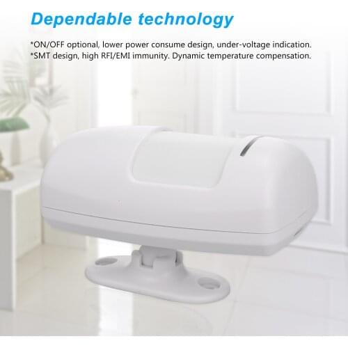433MHz Wireless PIR Motion Sensor Detector For Home Automation Alarm System Motion Alarm without Batteries