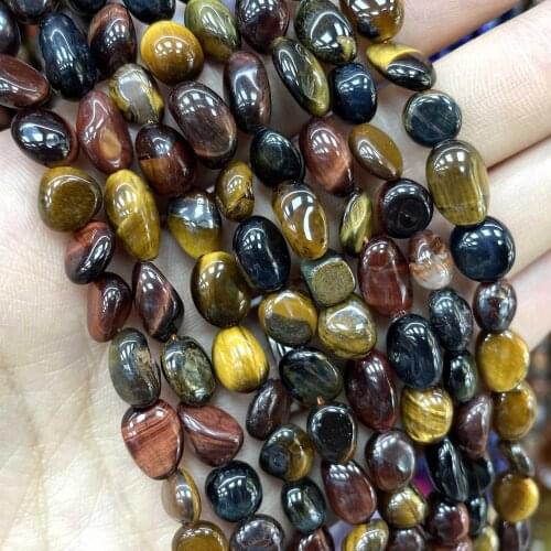 Natural Irregular Colorful Tiger Eye Stone Loose Spacer Beads For Jewelry Making DIY Earrings Bracelet Necklace Accessories
