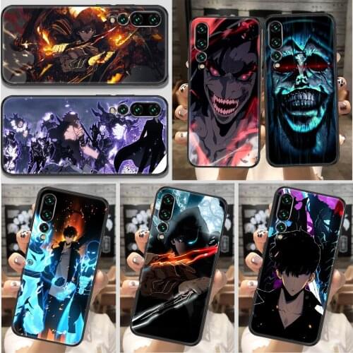 Anime solo leveling Phone Case For Huawei P Mate P10 P20 P30 P40 10 20 Smart Z Pro Lite black luxury waterproof soft funda