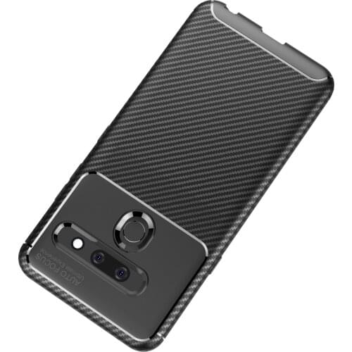 For LG G8 V60 V50 ThinQ Carbon Fiber Case Luxury Soft TPU Silicone Shockproof Phone Cases For LG K61 K40 K40S Q70 W30 Back Cover