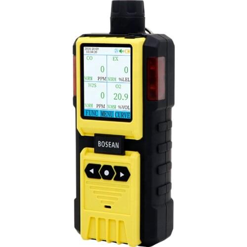 Battery operated co h2s, o2, lel 4 gas detector