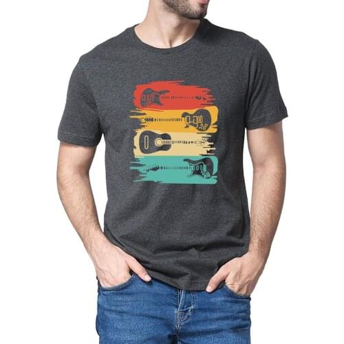 Unisex Cotton Vintage Guitar Music Band Guitarist Summer Mens Short Sleeve Novelty T-Shirt Women Casual Streetwear Oversize Tee