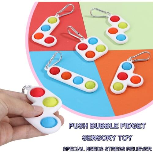 Simple Dimple Fidget Toys Antistress Board Stress Relief Hand Figet Toy Keychain Kids Adults Early Educational Autism Need Toys