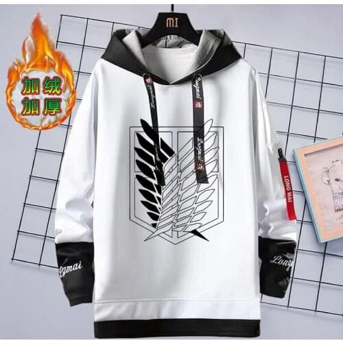 Anime Attack On Titan Cosplay Costumes Eren Cosplay Rival Hoodies Sweatshirts Men Hooded White Print Hoodies For Women CS523