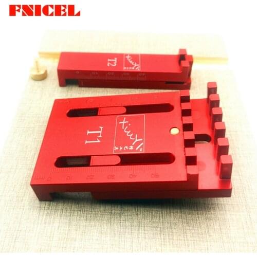 Aluminum Alloy Depth Measuring Ruler w/ Scale Woodworking Line Ruler Sawtooth Ruler Marking Gap Gauge Measuring Tool