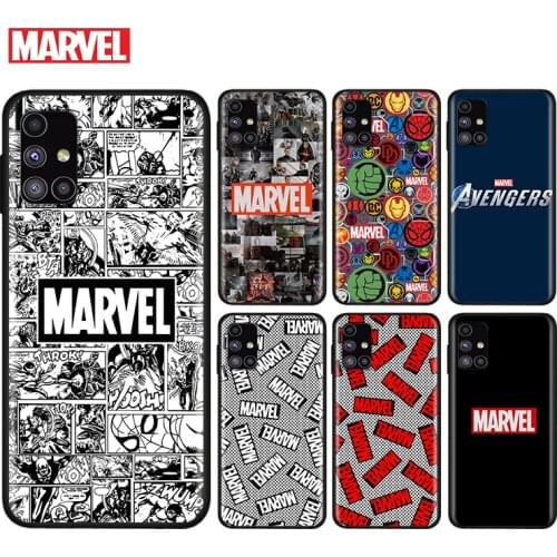 Marvel Logo Avengers For Samsung Note 20 10 9 8 Ultra lite Plus Pro F62 M62 M60 M40 M31S M21 M20 M10S Soft Phone Case