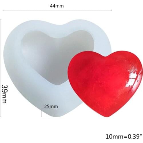 Resin Crystal Epoxy Mold 3D Love Heart Cake Chocolate Silicone Mould DIY Crafts Aromatherapy Candle Soap Making Tool