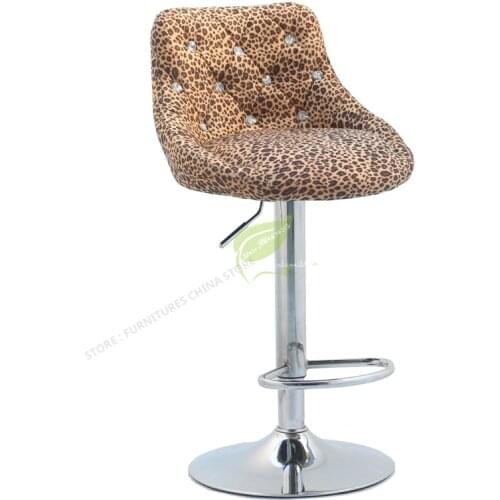 Modern Bar Stool Tabouret De Bar Furniture Make Up Chair Beauty Salon Furniture European dotomy style Simple Flannel