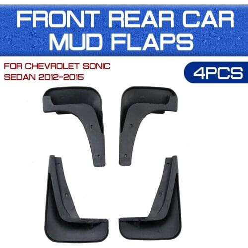 Front Rear Car Fender Flares Mud Guard Flap Anti Splash Mudflap for CHEVROLET Aveo For Sonic Hatchback Sedan 2012-2015 Mudguards